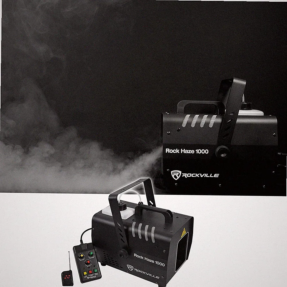 Rockville ROCKHAZE 1000 CFM DMX Hazer Machine Water Based DJ/Club Haze+2 Remotes