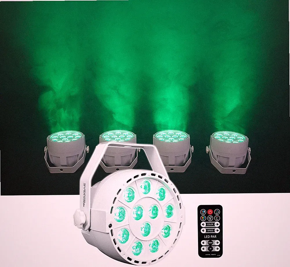 Rockville RockPAR TRI LED RGB Compact Par Can Pro DJ DMX Wash Light+Remote White