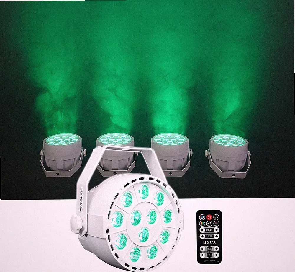 Rockville RockPAR TRI LED RGB Compact Par Can Pro DJ DMX Wash Light+Remote White