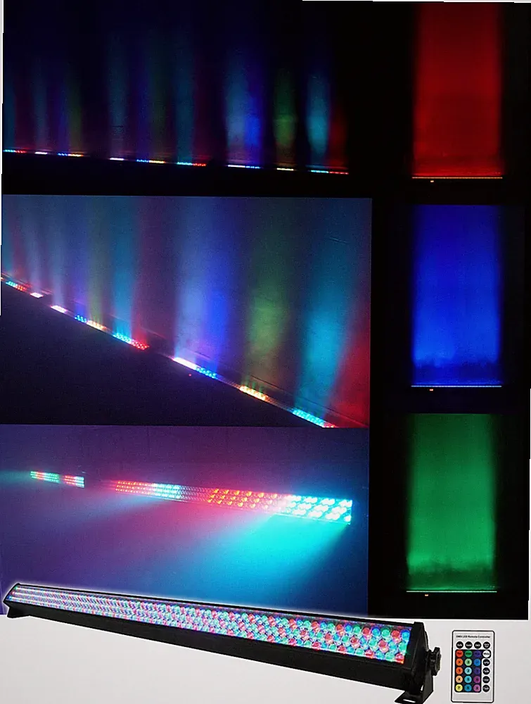 Rockville ROCKSTRIP 252 LED 5 Channel DMX RGB Color Strip DJ Wash Up Light Bar