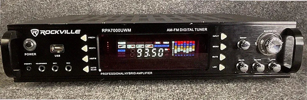 Rockville RPA7000UWM 4-Channel Bluetooth Karaoke Amplifier/Mixer - Black