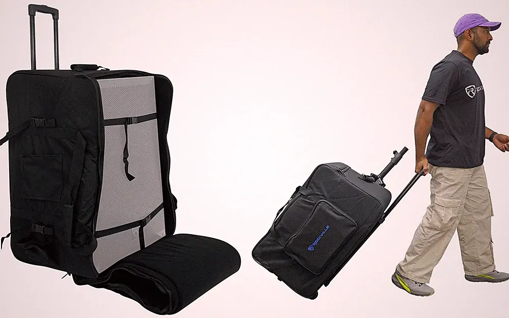 Rockville SB15 V2 Rolling Travel Bag for 15" DJ PA Speakers and 15", Black