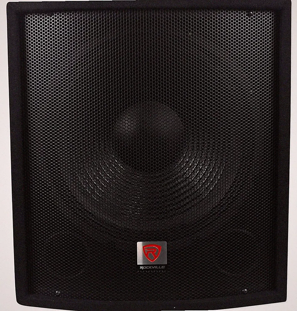 Rockville SBG1158 15" 800 Watt Passive Pro DJ Subwoofer, MDF Cabinet/Pole Mount