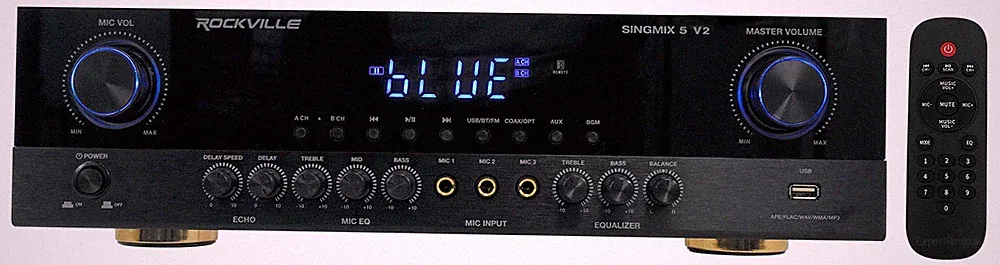 Rockville SingMix 5 Bluetooth Karaoke Amplifier Mixer For Vocopro VX-12 Speakers