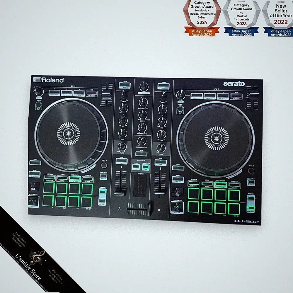 Roland AIRA DJ-202 DJ Controller Serato 2-Channel 2ch DJ202 Beginner Tested JP