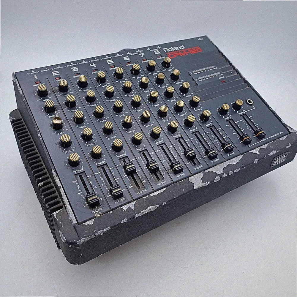 Roland CPM-120 Powered 8 Channel Mixer Black Vintage CPM 120 CPM120 DJ Equipment