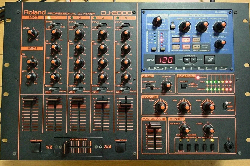 Roland DJ-2000 Professional DJ Mixer Effects Tested Working from Japan Used