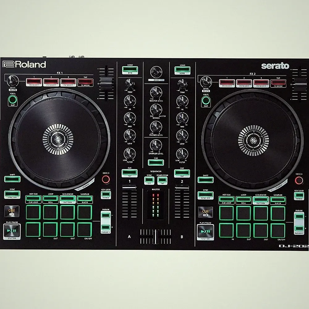 Roland DJ-202 2-Channel Serato DJ Controller with Drum Machine From Japan