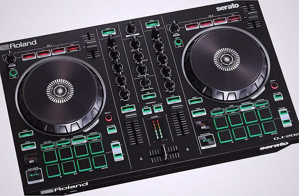 Roland DJ-202 Professional 4-Deck 2-Channel Serato DJ Controller