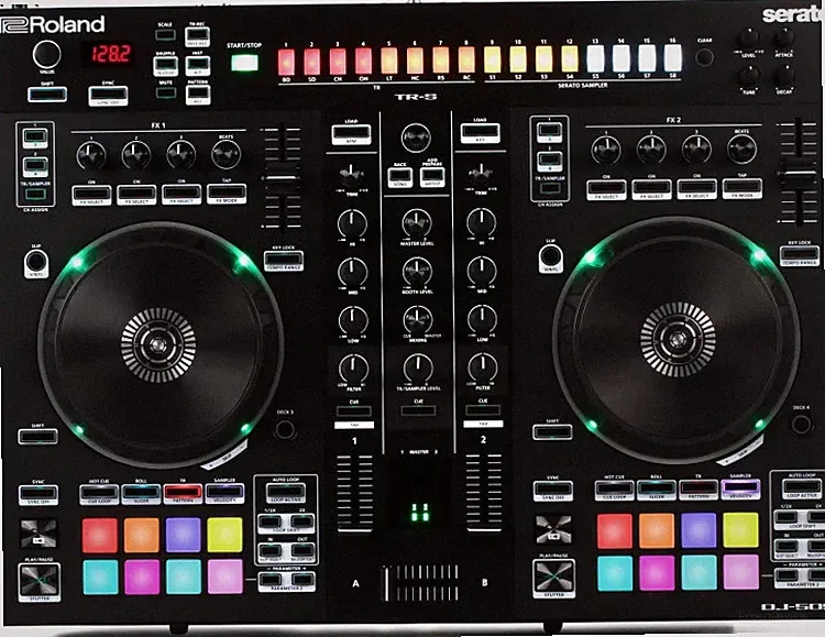 Roland DJ-505 2-deck Serato DJ Controller with Drum Machine