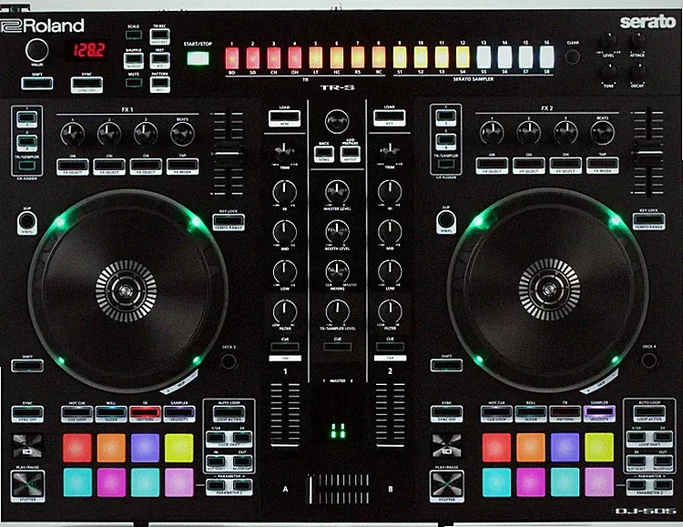 Roland DJ-505 2-deck Serato DJ Controller with Drum Machine