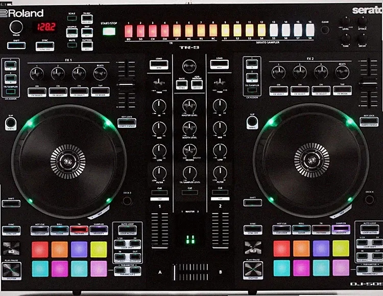 Roland DJ-505 2-deck Serato DJ Controller with Drum Machine