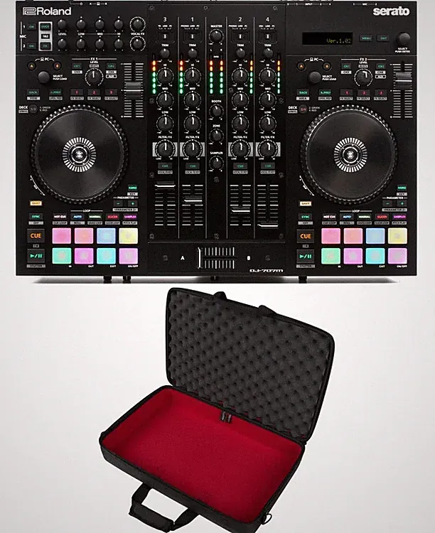 Roland DJ-707M 4-deck Serato DJ Pro Controller with Soft Case