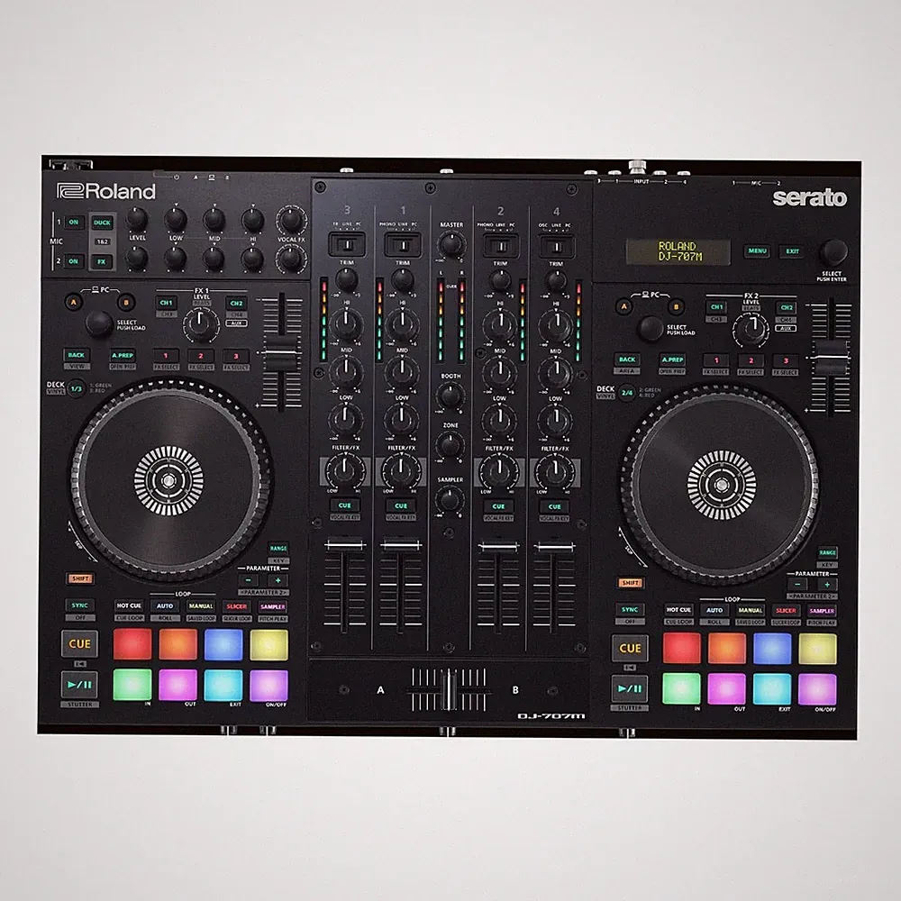 Roland DJ-707M DJ Controller 4 Channel Serato DJ Pro Interface Japan