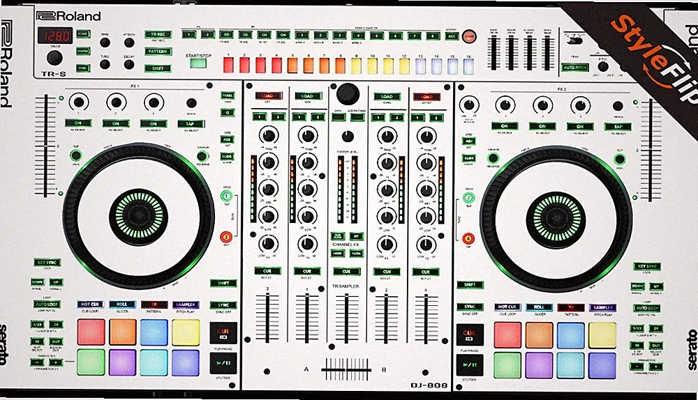 Roland DJ 808 Skins | Color White | Protective Decal | StyleFlip Skins