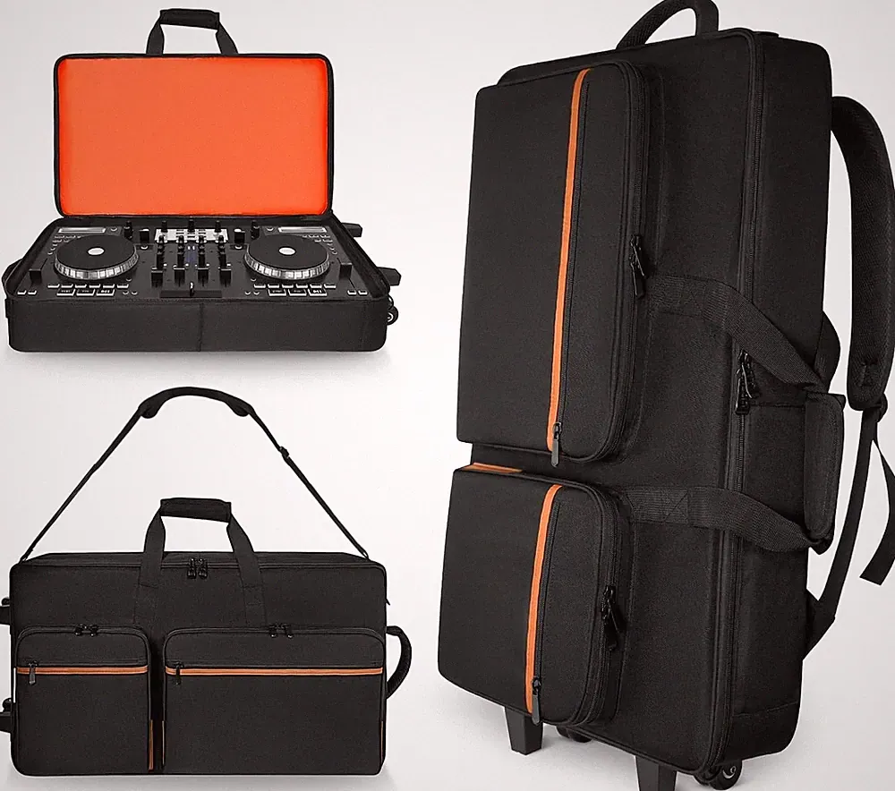 Rolling DJ Controller Case with Wheels, Waterproof DJ Travel Bag, Heavy Duty 900
