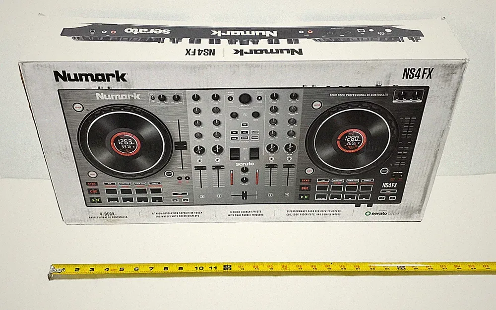 SEE VIDEO Numark NS4FX Quad Deck DJ Controller, Serato, Mixer, Loop/Sampler, EQ