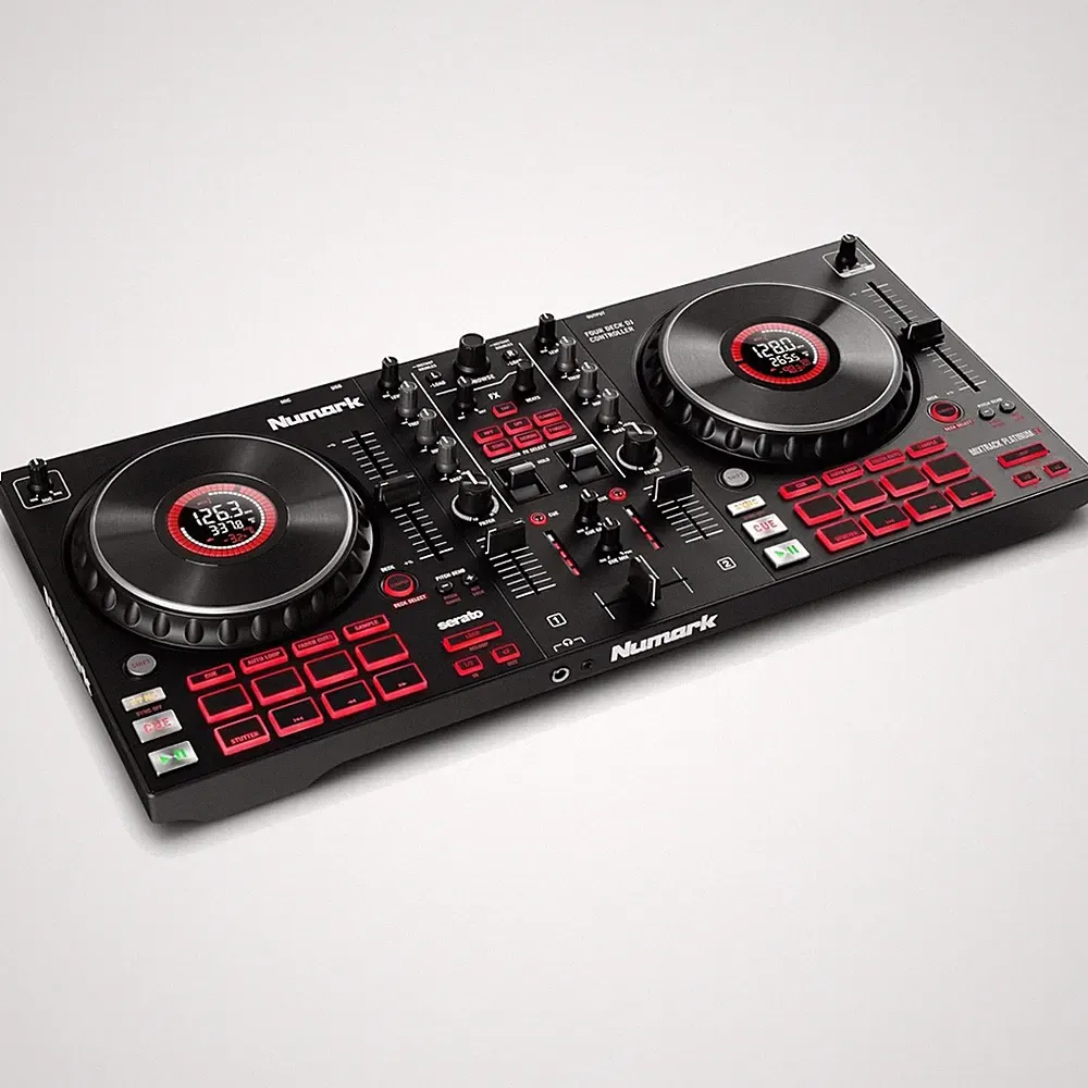 Serato DJ Controller with 4 Decks and Jog Wheel Displays