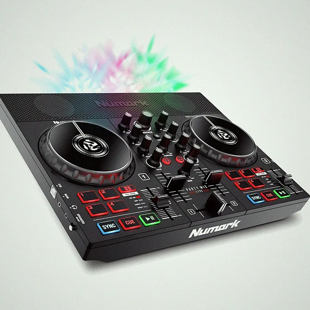 Serato Lite DJ Controller with Built-in Lights and Speakers