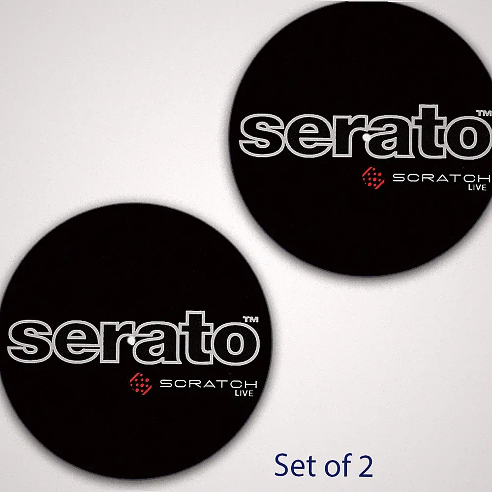 Set of 2 DJ Serato Live Scratched #1 Slipmat 12" LP Scratch Pad Slip Mat DJ x2