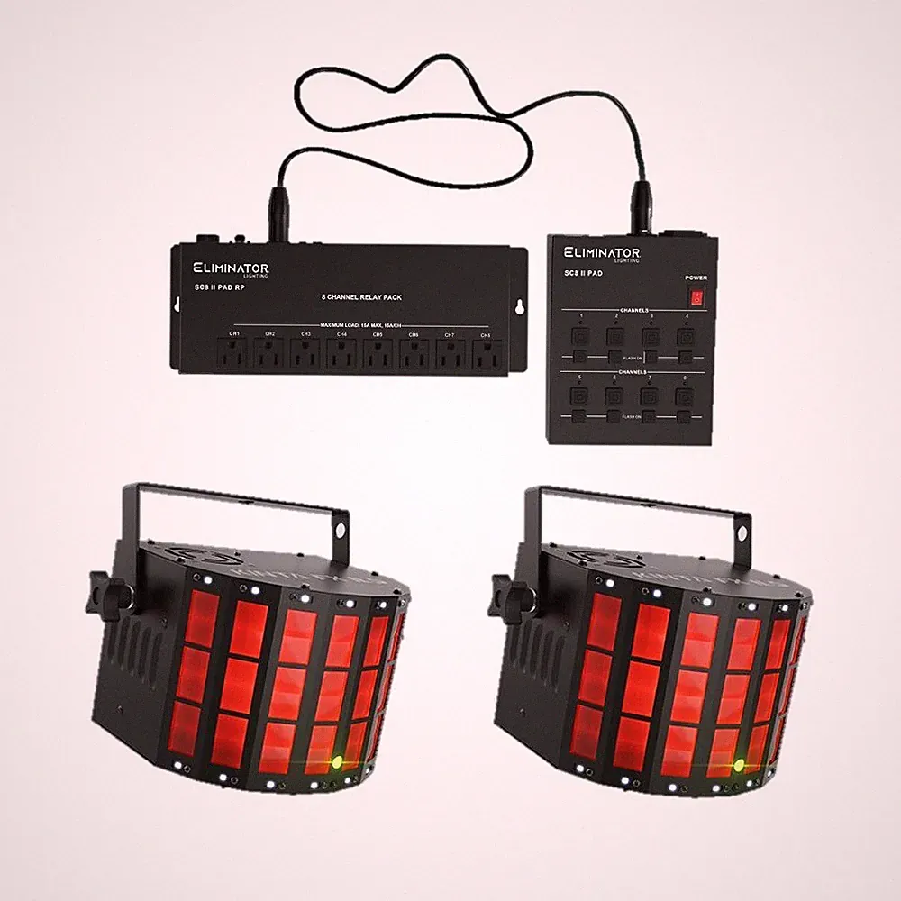Set of ADJ SC8 II PAD SYSTEM analog controller + 2x Kinta FX ILS