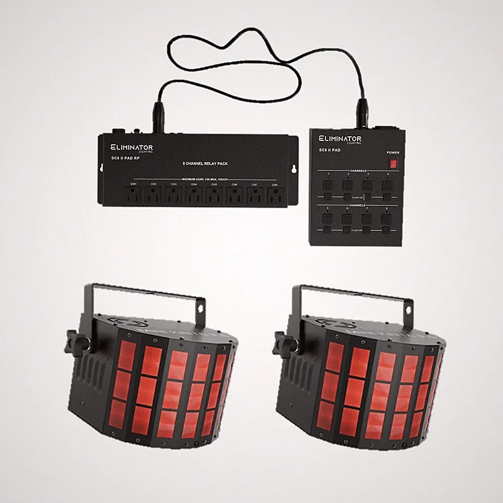 Set of ADJ SC8 II PAD SYSTEM analog controller + 2x Mini Kinta ILS