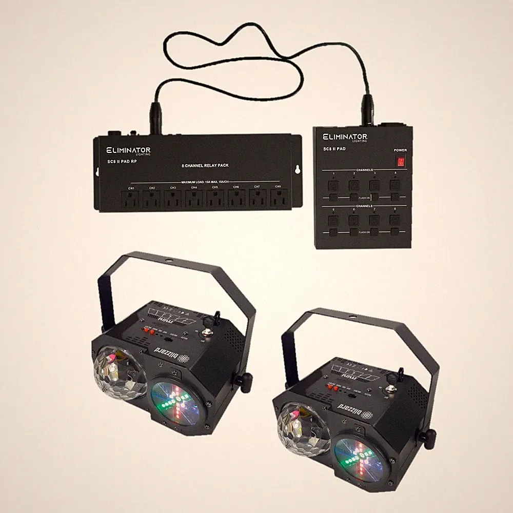 Set of ADJ SC8 II PAD SYSTEM analog controller + 2x Minisystem