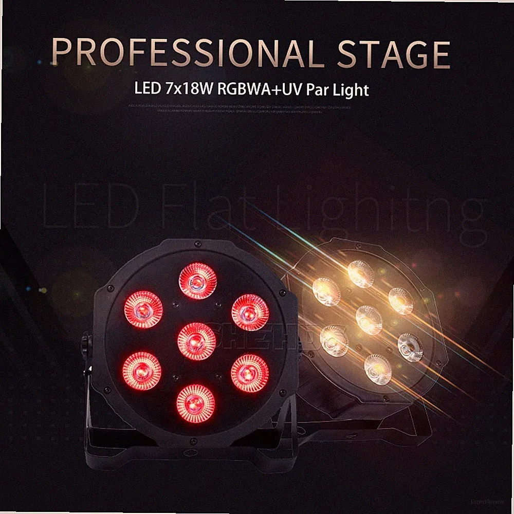 SHEHDS 7x18w RGBWA UV LED Par Light DMX Stage Lighting For DJ Disco Party Show