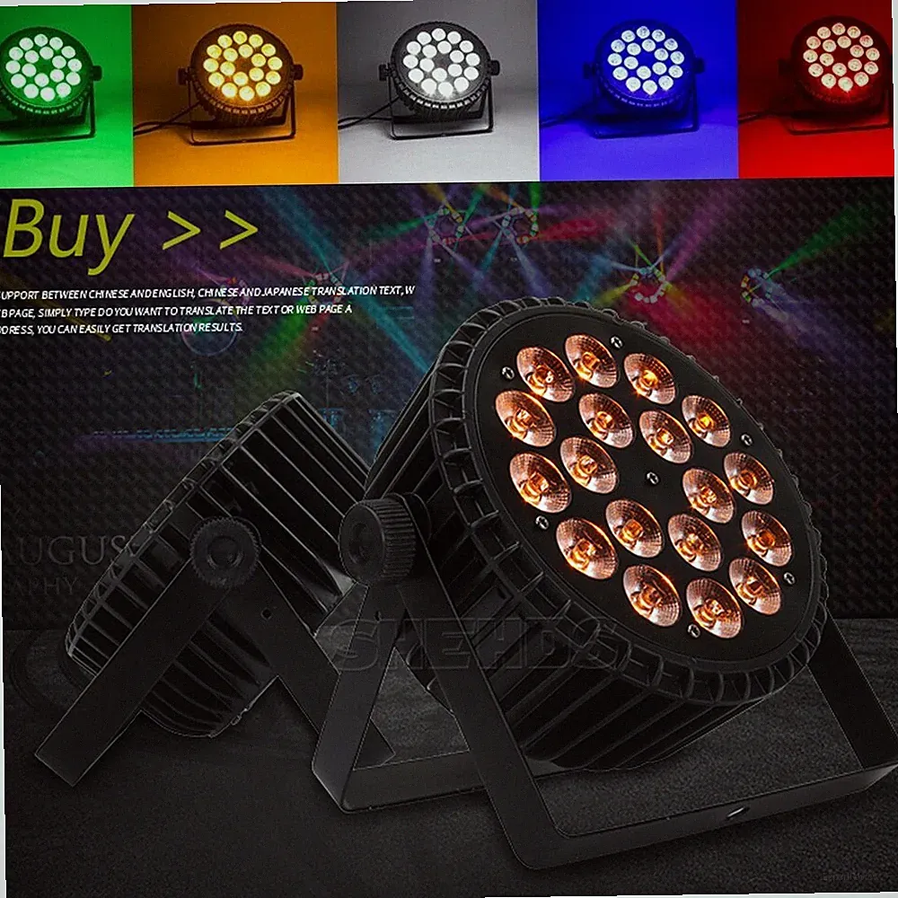SHEHDS LED 18x18w RGBWA UV 6in1 Par Lighting Stage Light DMX Party DJ KTV