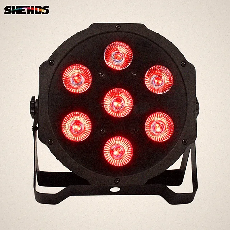 SHEHDS LED 7X18W RGBWAUV Par Light Wash for DJ Disco Stage Home Party Show