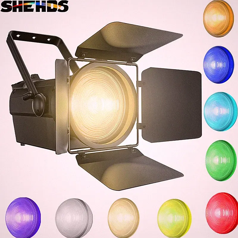 SHEHDS Upgarde 250W/350W LED RGBWAUV RGBLAC Spotlight Barndoor For Show Stage DJ