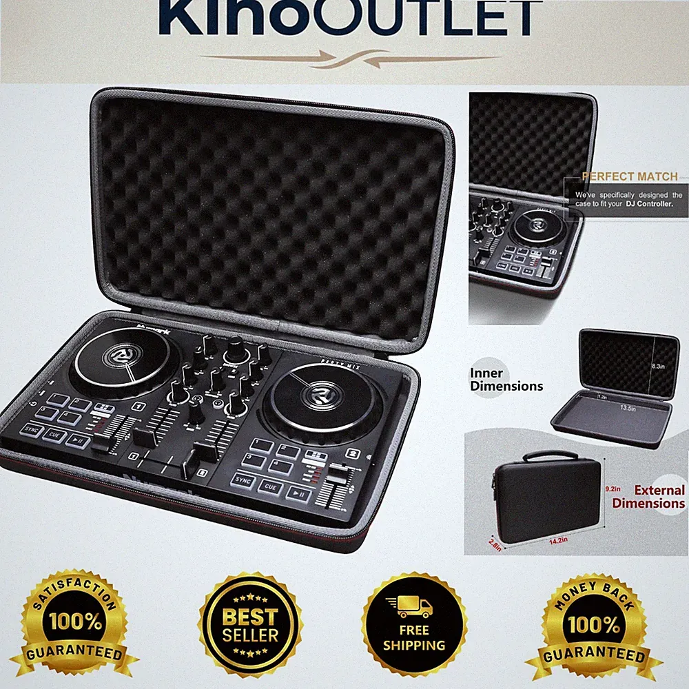 Shockproof DJ Case for Numark Party Mix II & Hercules DJ Controllers, 14.2L Size