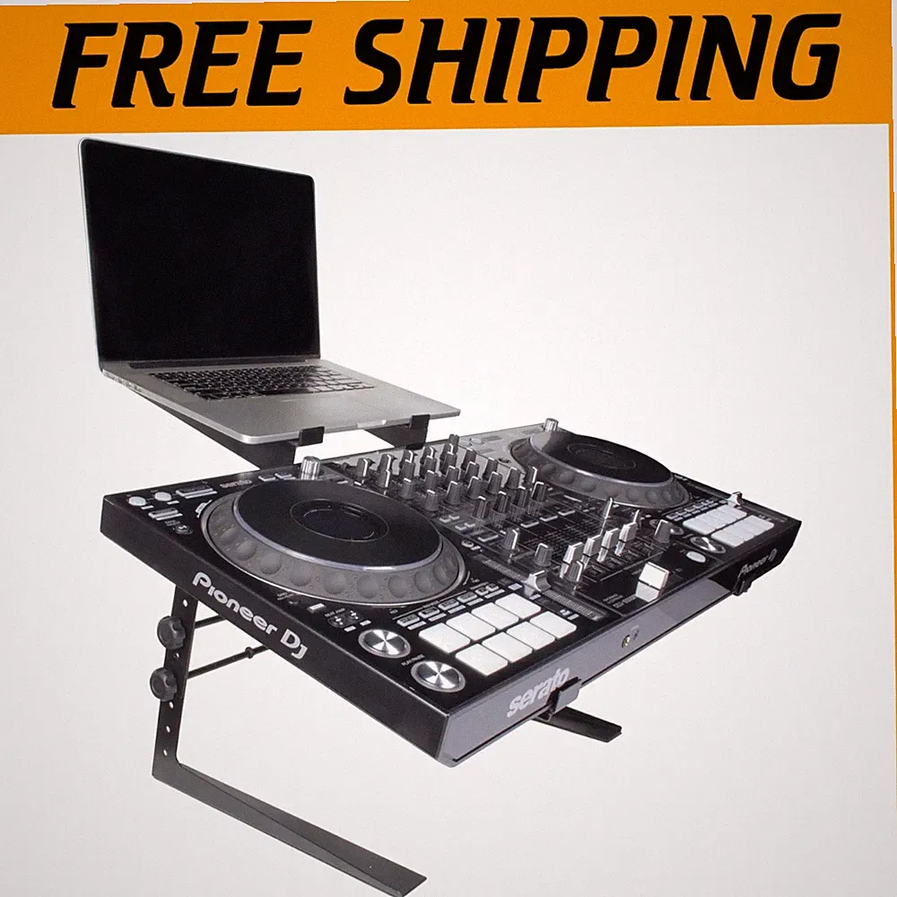 Sleek DJ Controller Stand with Adjustable Heights=*