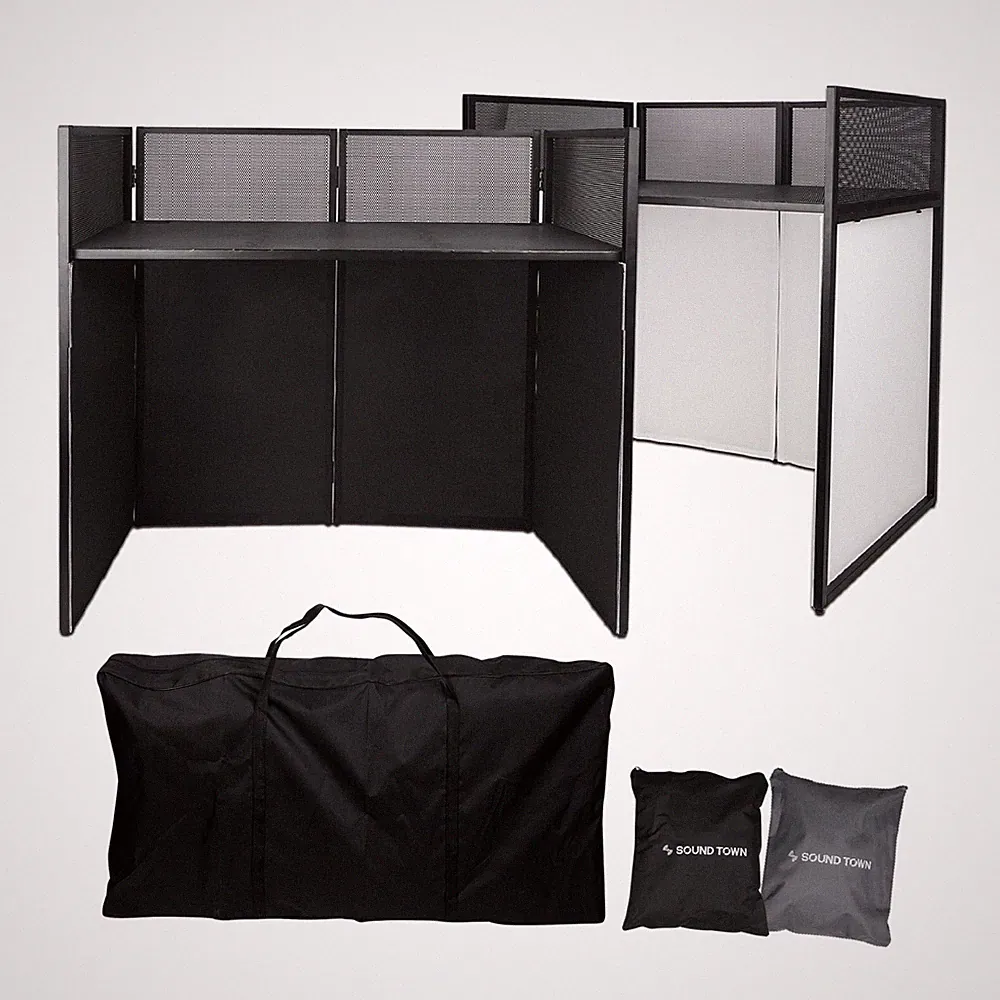 Sound Town DJ Facade with Black and White Scrim Panels (STDJB-4020)
