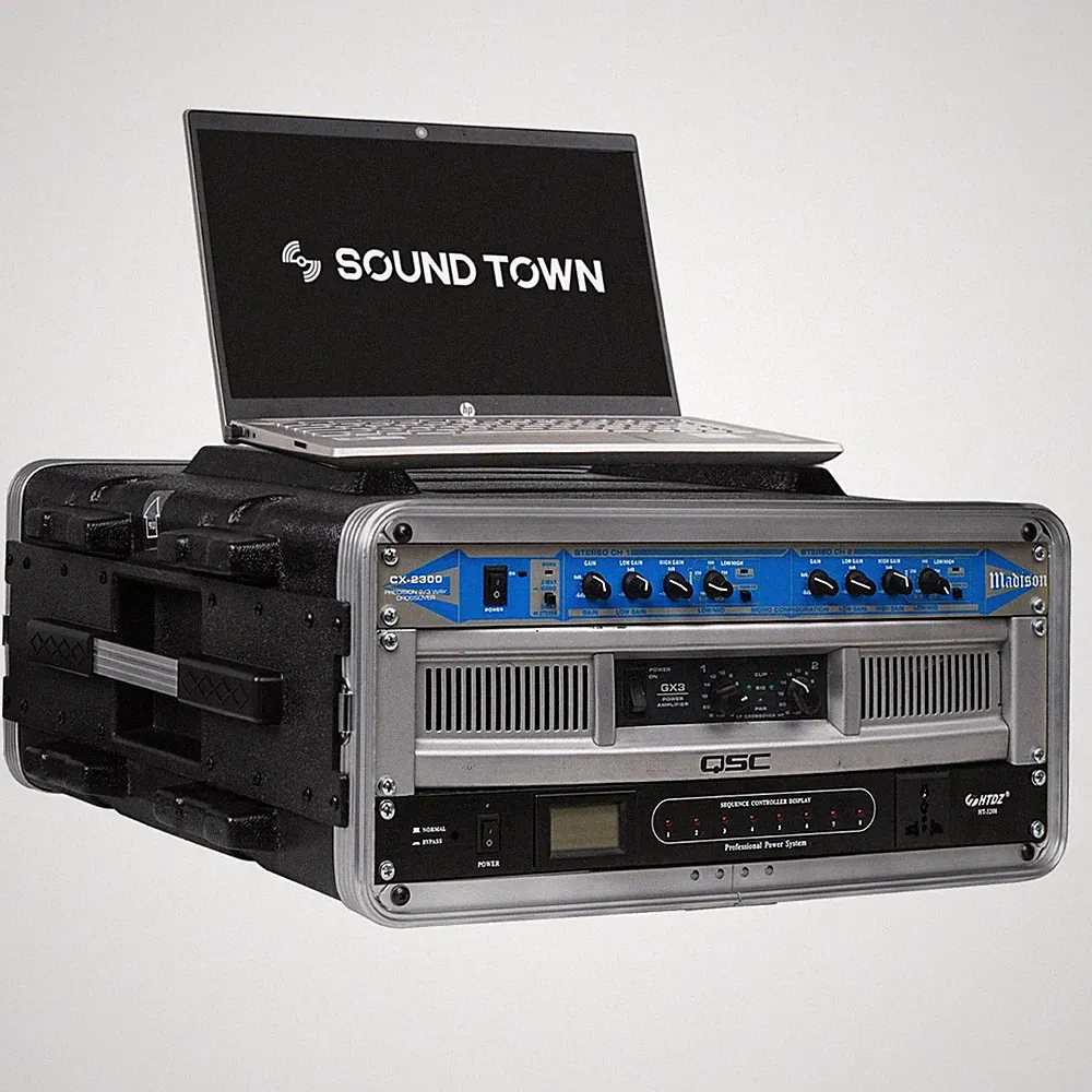 Sound Town Lightweight 4U PA DJ Rack/Road Case with ABS,19” Depth (STRC-A4U)
