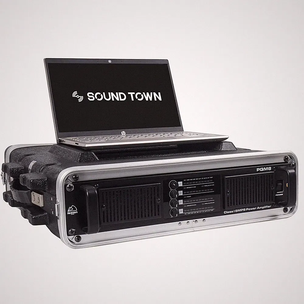 Sound Town Lightweight 4U PA DJ Rack/Road Case with ABS Construction, 19” 4u