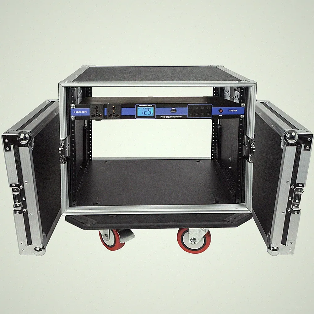 Sound Town PA DJ Combo w/ 8U Road Case and AC Power Conditioner (STRC-8PSA28)