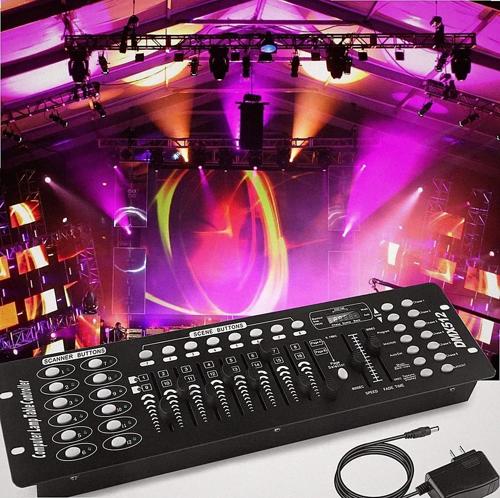 Stage DJ Light Controller Lighting Mixer Board Console for Light Shows, Party