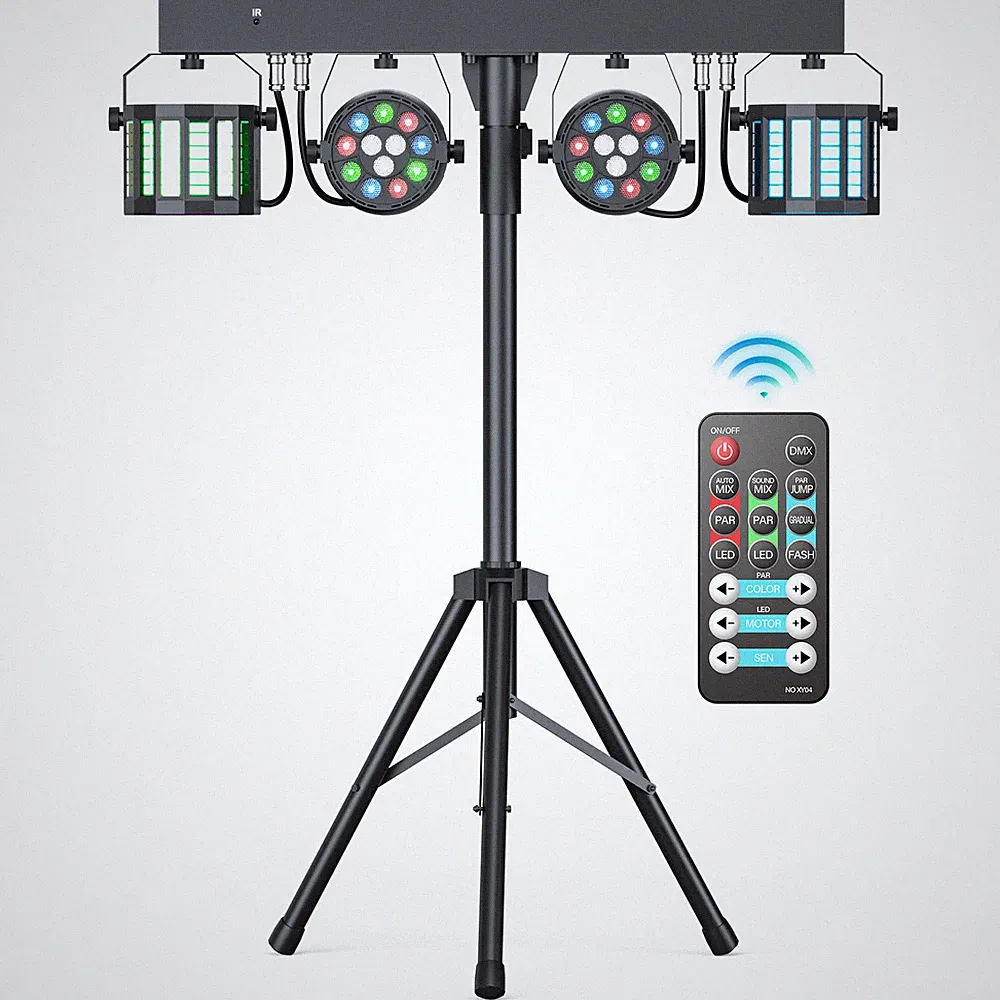 Stage Par Light LED DJ Lights with Stand Package Stage Light System DMX & Remote