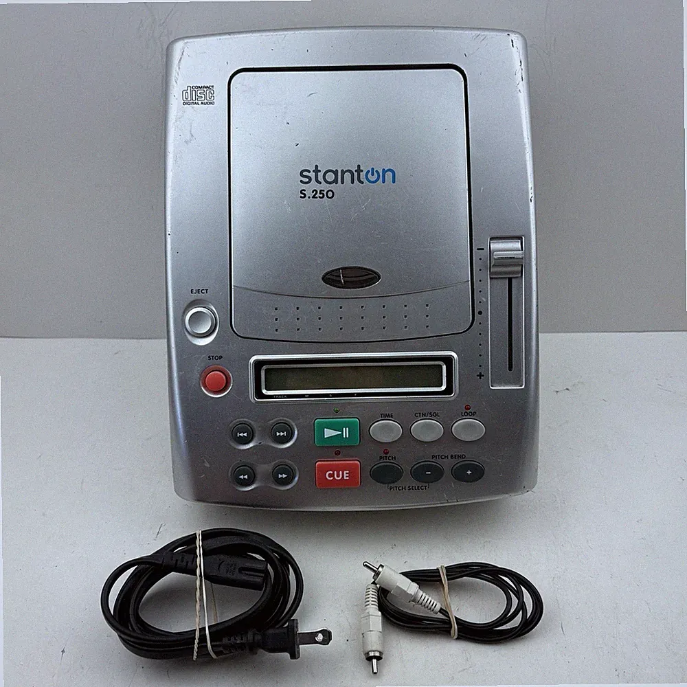 Stanton S-250 Tabletop Pitch Control CD Player DJ Equipment Tested Working