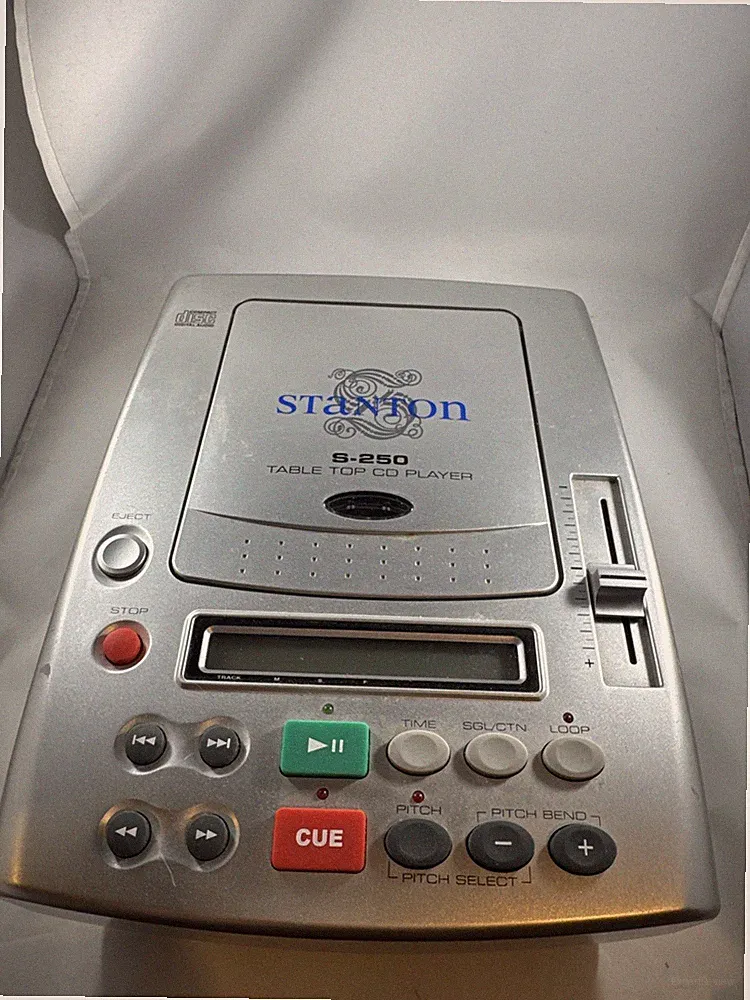 Stanton S-250 Tabletop Pitch Control CD Player DJ Equipment Works Great!