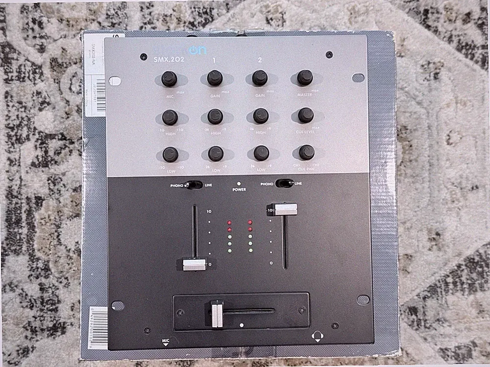 Stanton SMX 202 2 Channel DJ Mixer With 2 Band EQ And Gain Control Per Channel