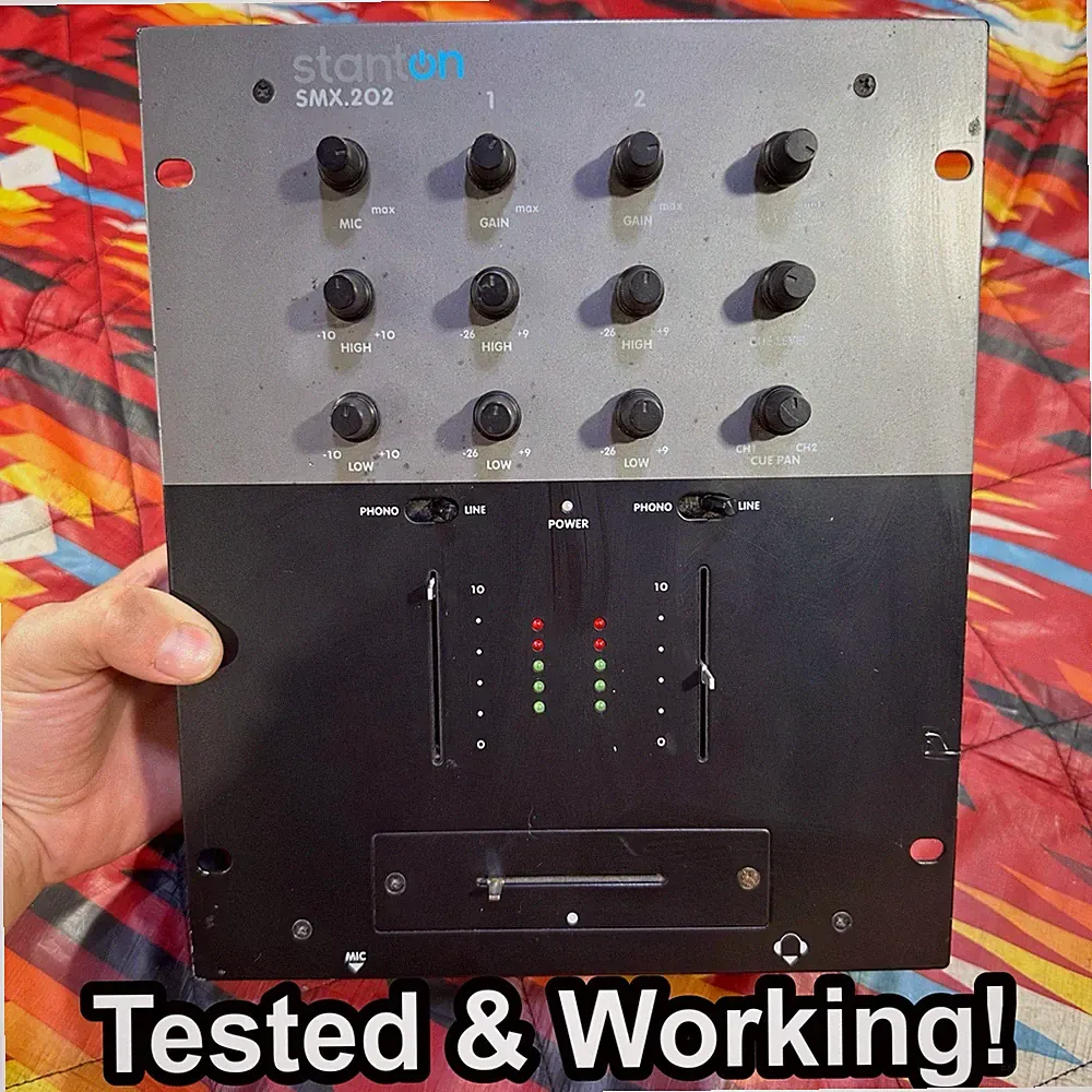 Stanton Smx202 2 Channel DJ Mixer - Black Gray TESTED! READ!