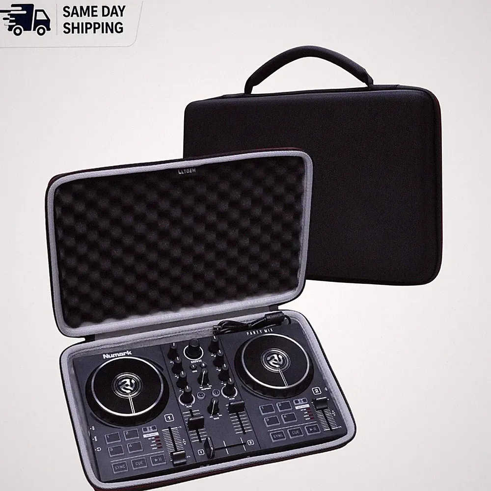 Stylish Black & White DJ Controller Case for Numark Party Mix II, 13.8" Size