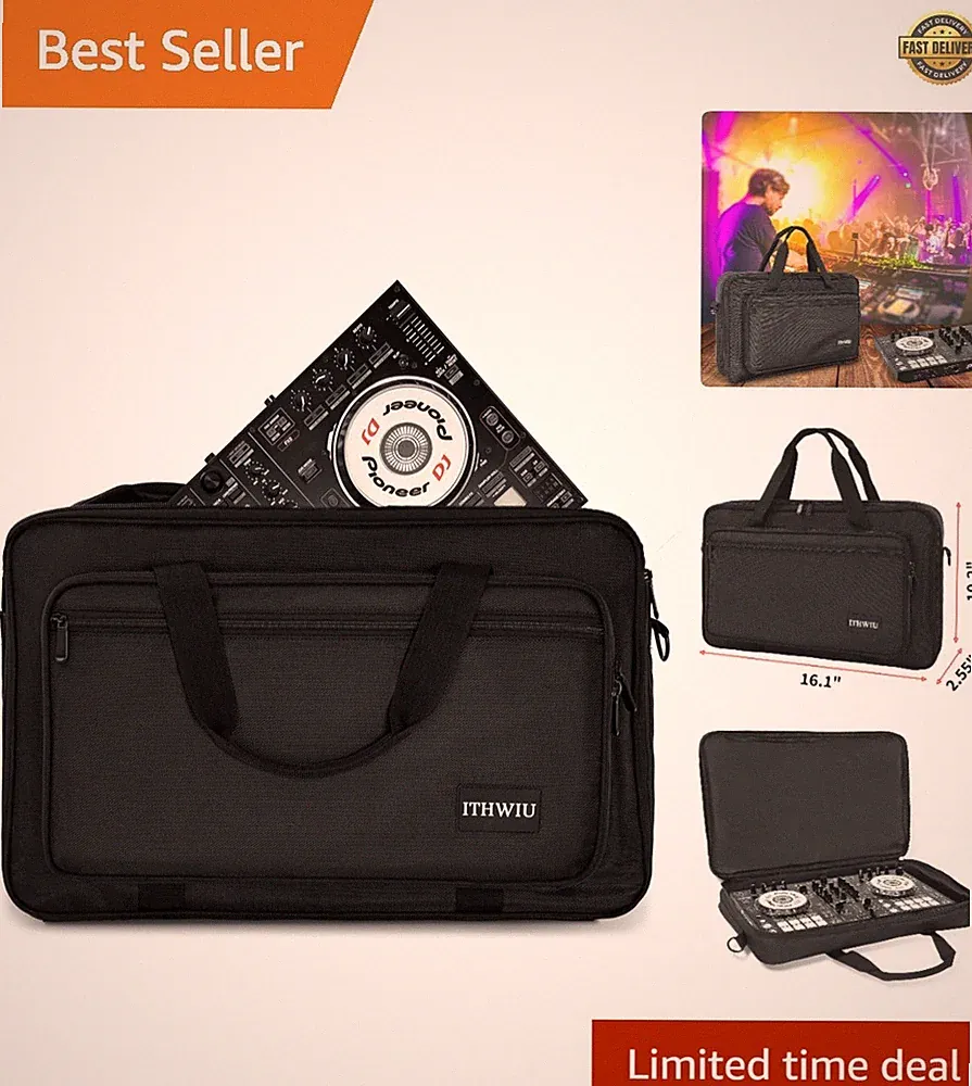 Stylish DJ Carrying Case - Heavy-Duty Nylon Bag for DDJ, AKAI, Numark 16x10