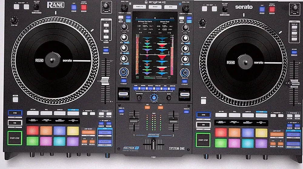 SYSTEM ONE All-In-One Standalone Motorized DJ Controller with Engine DJ OS, Seam