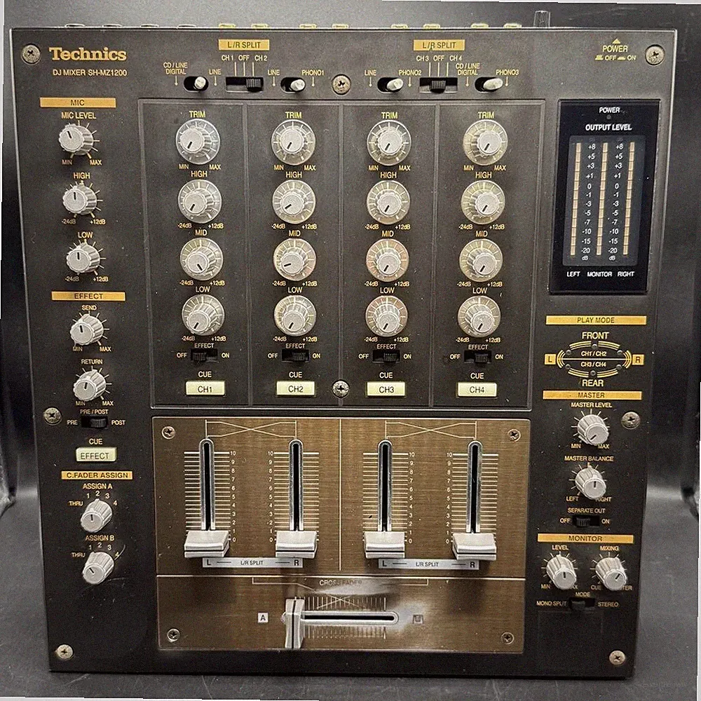 Technics SH-MZ1200 DJ Mixer 4 Channel Scratch Mixer Power Cable Tested Japan