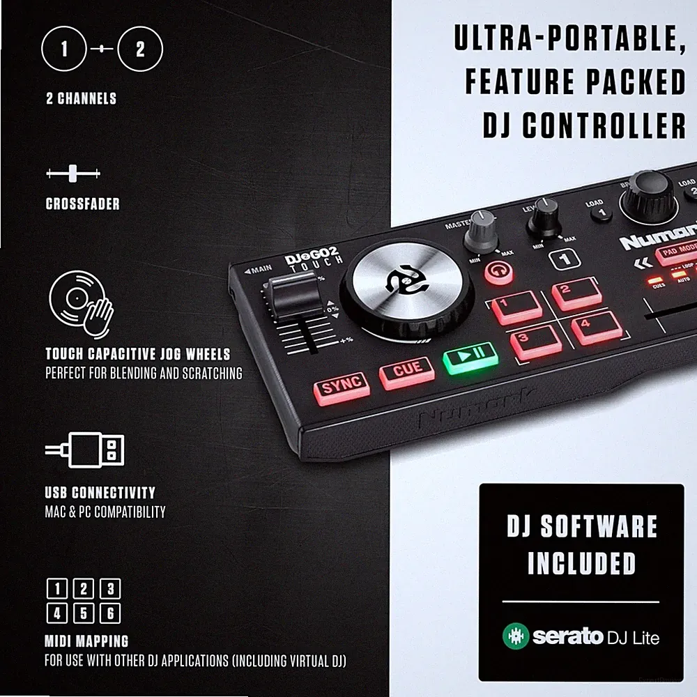 Touch-Sensitive DJ Controller for Mac & Windows