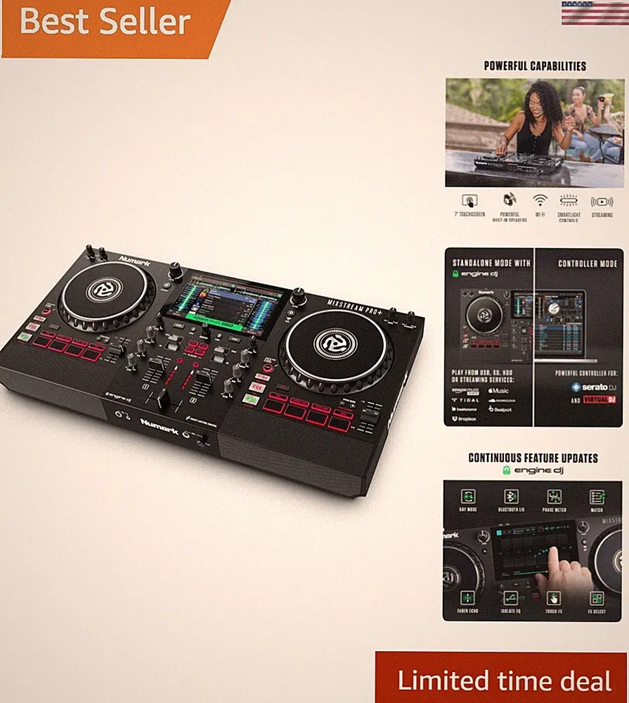 Ultimate Mixstream Pro+ DJ Controller for Serato & Virtual DJ - Compact Size