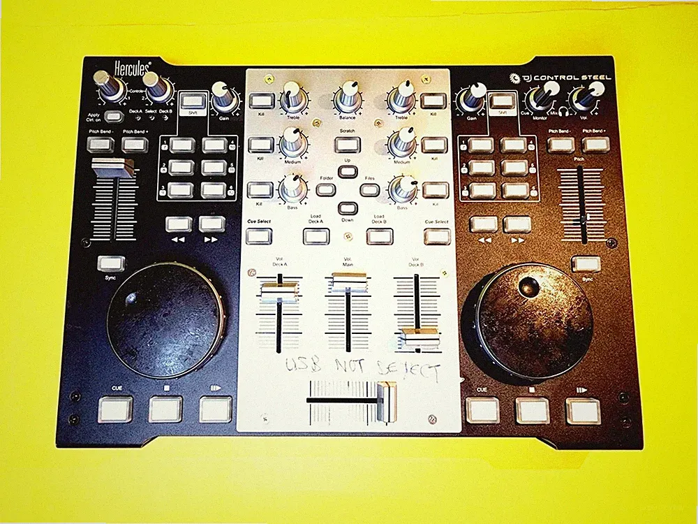 *UNTESTED* HERCULES DJ CONTROL STEEL USB COMPACT DESKTOP VIRTUALDJ DJC JOG WHEEL